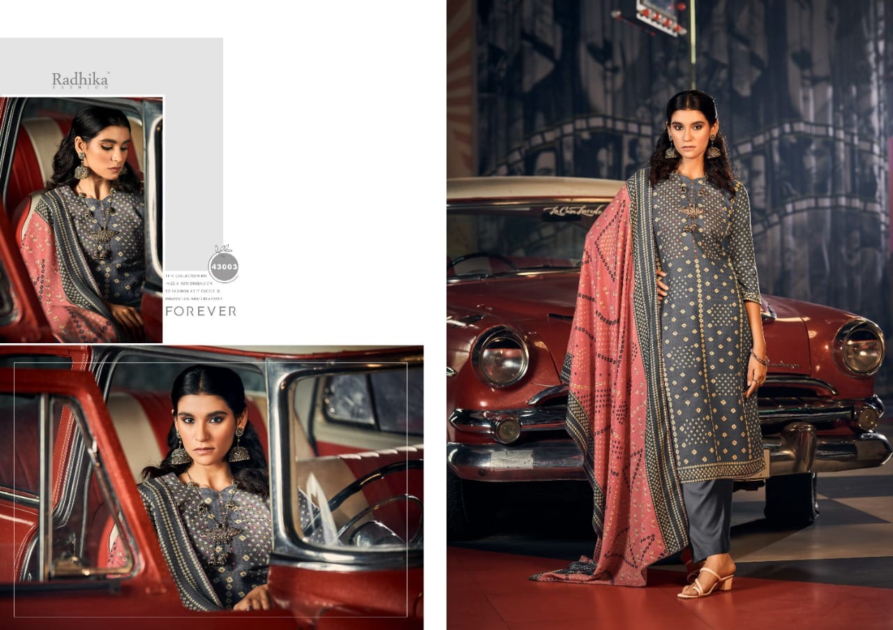 Radhika Sumyra Bandish Fancy Wear Designer Pure Pashmina Designer Print Dress Material